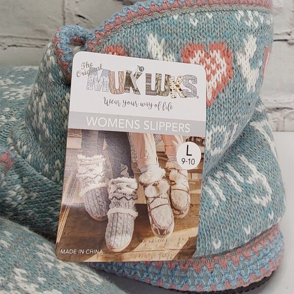 'MUK-LUKS' FUZZY SLIP-ON 'SNOW~BUNNY' SLIPPERS - Picture 9 of 16